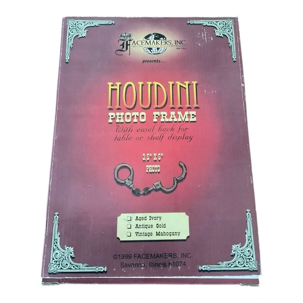 Vintage 1999 Houdini Photo Frame by Facemakers Inc NIB